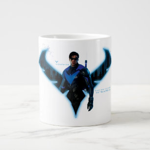 Gotham Knights Nightwing in Logo Large Coffee Mug