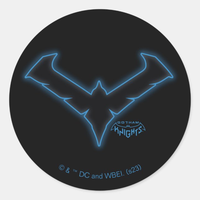 Gotham Knights Nightwing Logo Classic Round Sticker (Front)