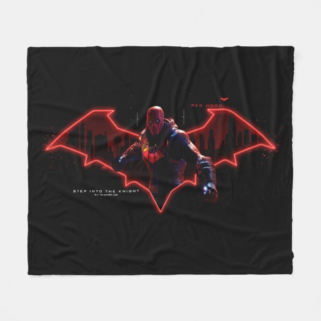 Gotham Knights Red Hood in Logo Fleece Blanket (Front (Horizontal))