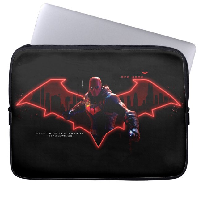 Gotham Knights Red Hood in Logo Laptop Sleeve (Front)
