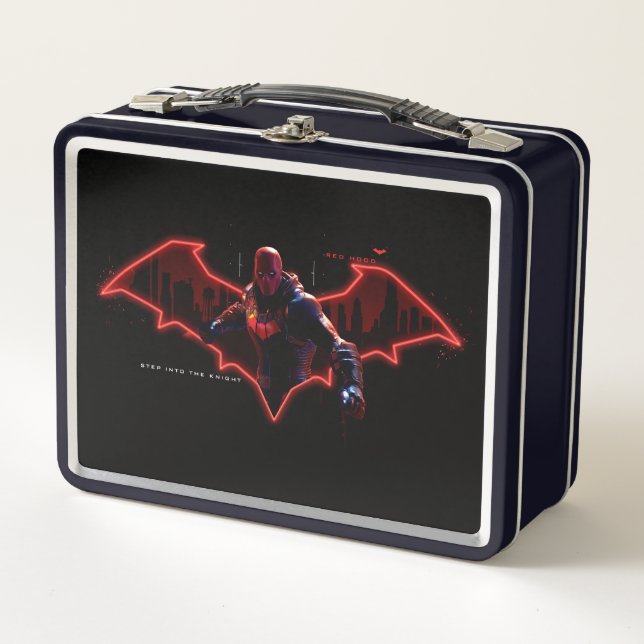 Gotham Knights Red Hood in Logo Metal Lunch Box (Front)