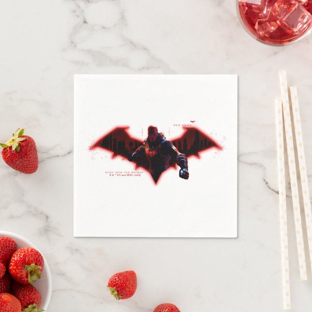 Gotham Knights Red Hood in Logo Napkin (Insitu)