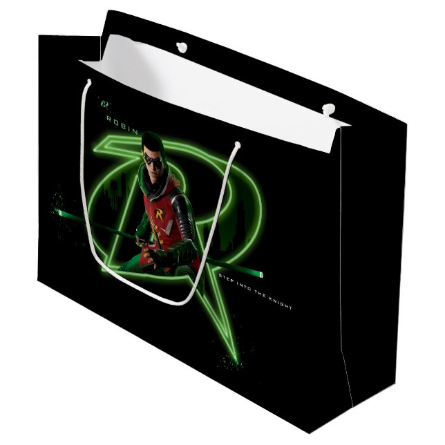 Gotham Knights Robin in Logo Large Gift Bag (Front Angled)