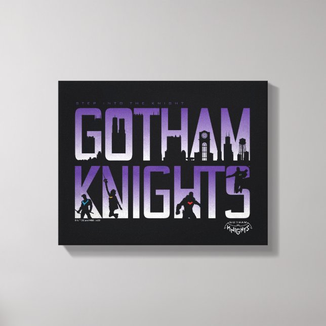 Gotham Knights Silhouettes in Title Canvas Print (Front)