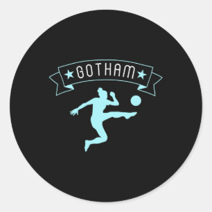 Gotham Soccer Fan Support Stadium Show Your Pride Classic Round Sticker