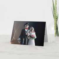 GOTHC SKELETONS WEDDING CONGRATULATIONS CARDS