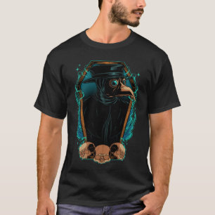 Gothcore Steampunk Plague Doctor Dr in Coffin Medi T-Shirt
