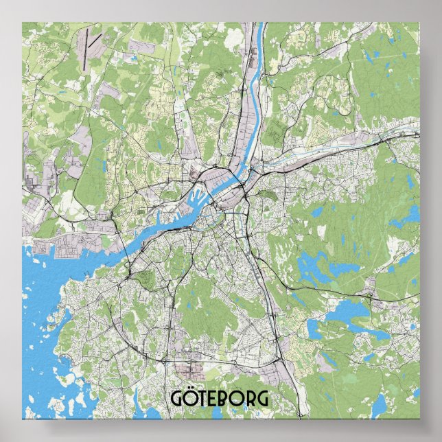 Gothenburg map poster (Front)