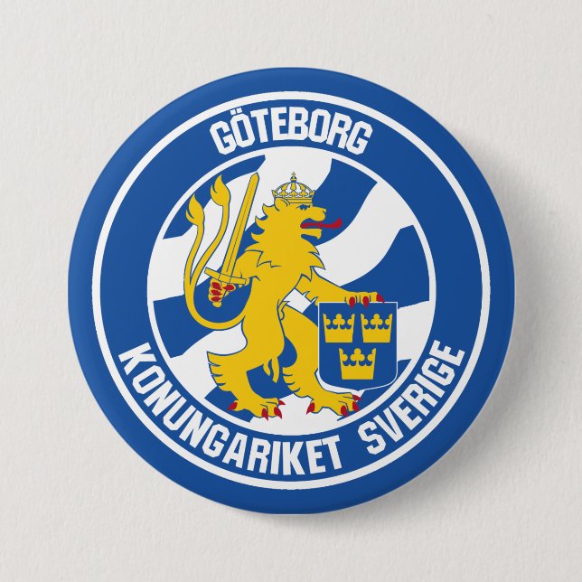 Gothenburg Round Emblem 7.5 Cm Round Badge (Front)