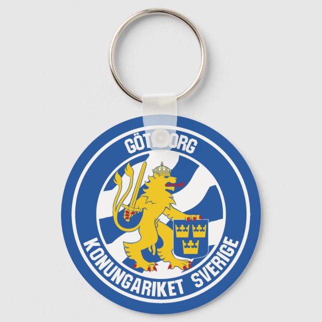 Gothenburg Round Emblem Key Ring (Front)