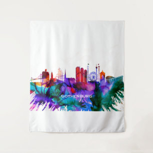 Gothenburg Skyline Tapestry