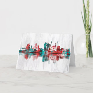 Gothenburg Sweden Skyline Holiday Card