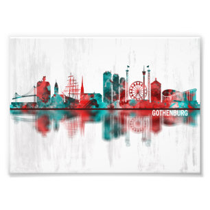 Gothenburg Sweden Skyline Photo Print