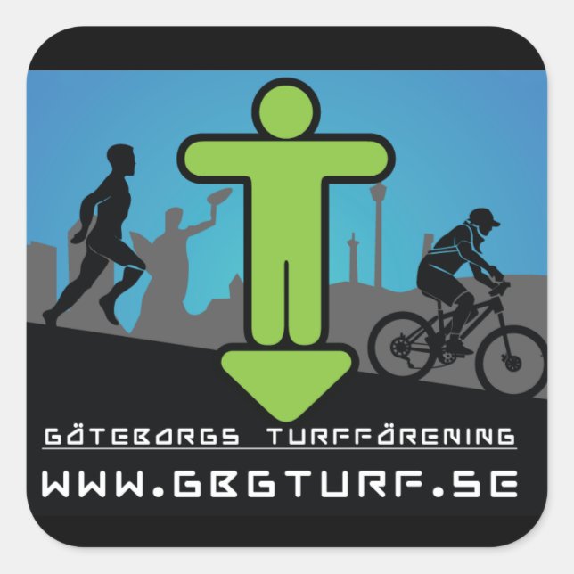 Gothenburg Turf Union — Pasteboard Square Sticker (Front)