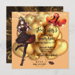 Gothic 21st Birthday Party Balloons Lights Invitat Invitation<br><div class="desc">I hope you enjoy this great Birthday Party Invitation with this Gothic 21st Birthday Party with Gold Balloons and Strings of Lights on it.  You can CHANGE ALL THE PERSONAL INFORMATION on the Birthday Party Invitation to meet your needs.  Enjoy!
https://www.zazzle.com/store/artzdizigns</div>