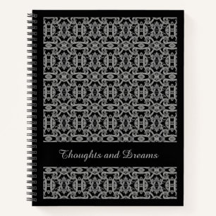 GOTHIC 8.5x11 Spiral Notebook / Black