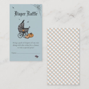 Gothic A Baby is Brewing Diaper Raffle Baby Shower Enclosure Card