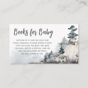 Gothic A Little Boo Baby Shower Books for Baby Enclosure Card