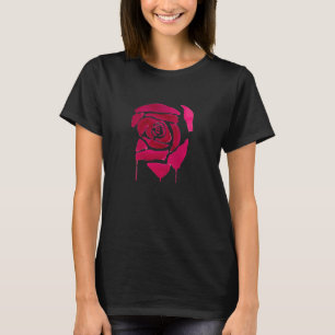 Gothic abstract rose watercolor origianal art T-Shirt