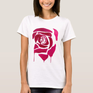 Gothic abstract rose watercolor origianal art T-Shirt