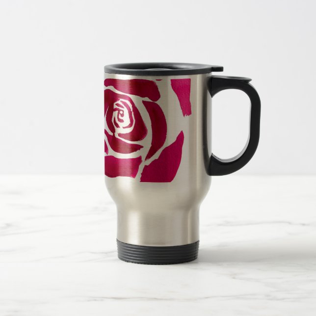 Gothic abstract rose watercolor origianal art travel mug (Right)