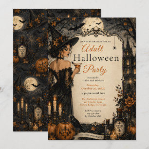 Gothic Adult Halloween Party Invitation