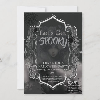 Gothic Adult Halloween Party Vintage  Invitation