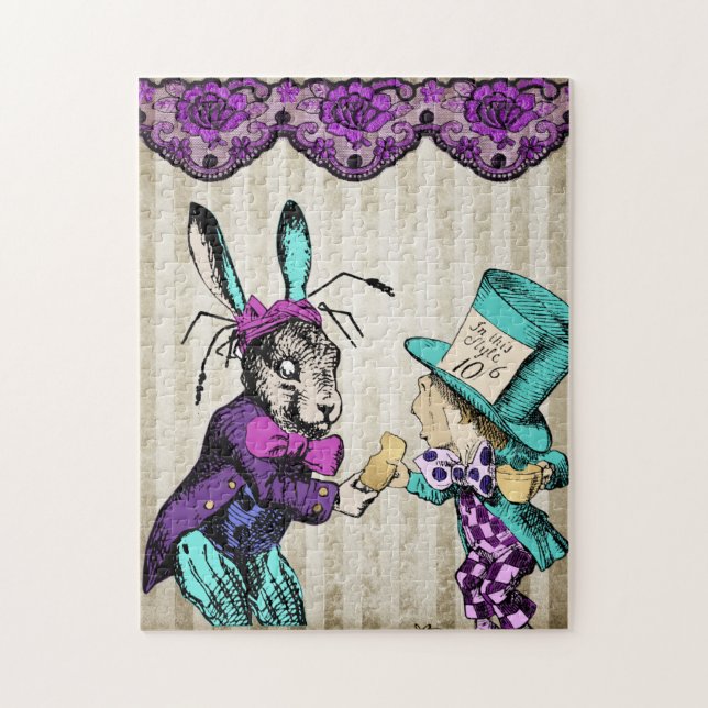 Gothic Alice III - Mad Hatter And The Rabbit Jigsaw Puzzle (Vertical)