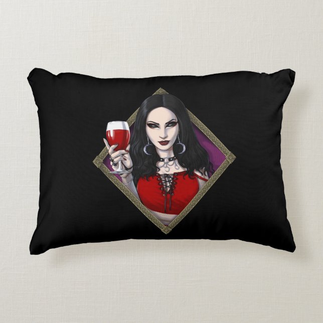 Gothic Alien Witch Decorative Cushion (Front)