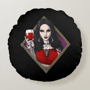 Gothic Alien Witch Round Cushion