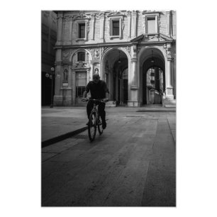Gothic Alley Cyclist Photo Print