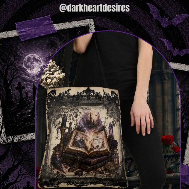 Gothic Altar Display with Book of Magic Tote Bag (Creator Uploaded)
