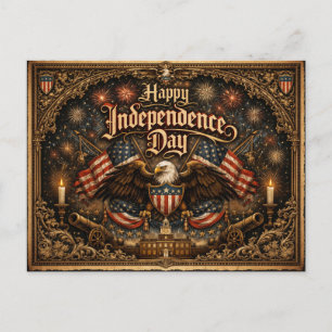 Gothic Americana Independence Day Holiday Postcard