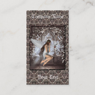 Gothic Angel and Her Dove Business Card