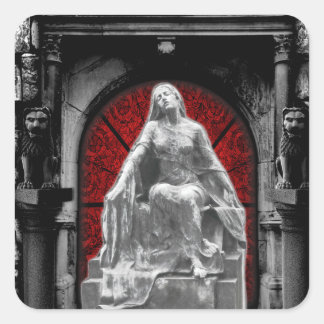 Gothic Angel Fantasy Art Square Sticker