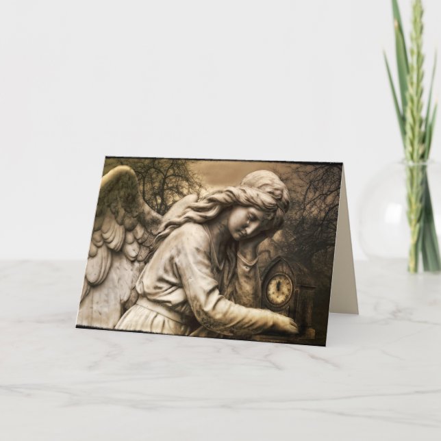 Gothic angel greeting card (Front)