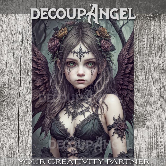 Gothic Angel: Lily - Decoupage - Tissue Paper (Creator Uploaded)