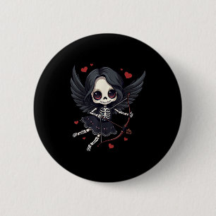 Gothic Anime Skeleton Cud – Dark Valentine Kawaii  6 Cm Round Badge