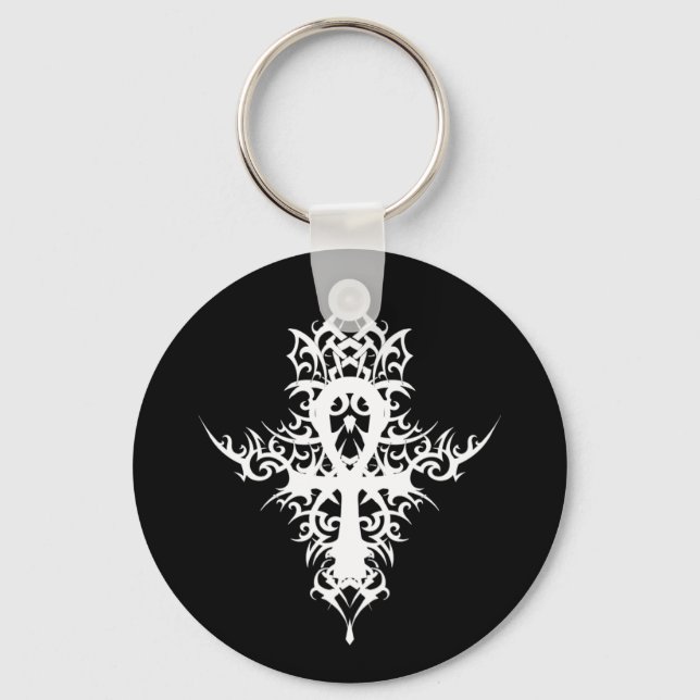 Gothic Ankh Key Ring (Front)