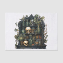 Gothic Apothecary Bookshelf for Decoupage 