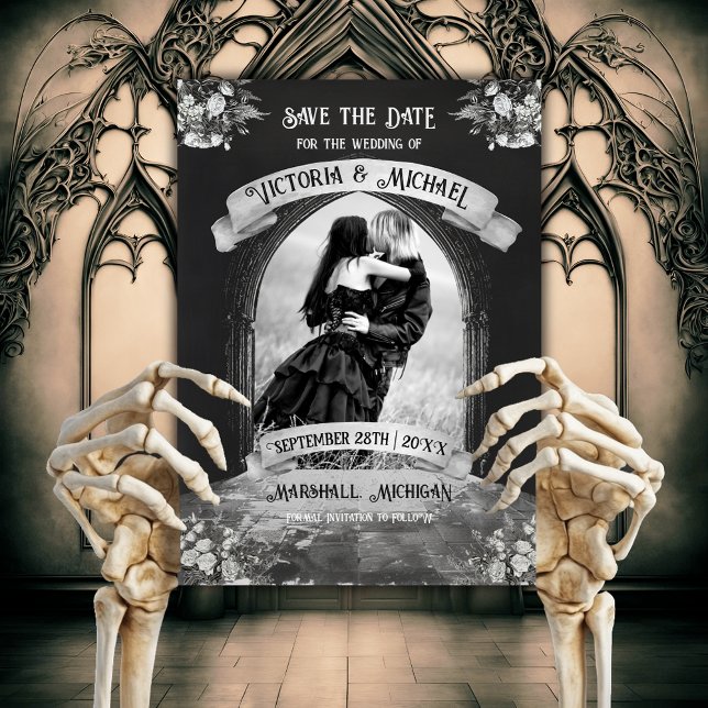 Gothic Arch Save the Date Wedding Invitation (Creator Uploaded)