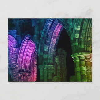 Gothic arches old ruined Whitby abbey Postcard