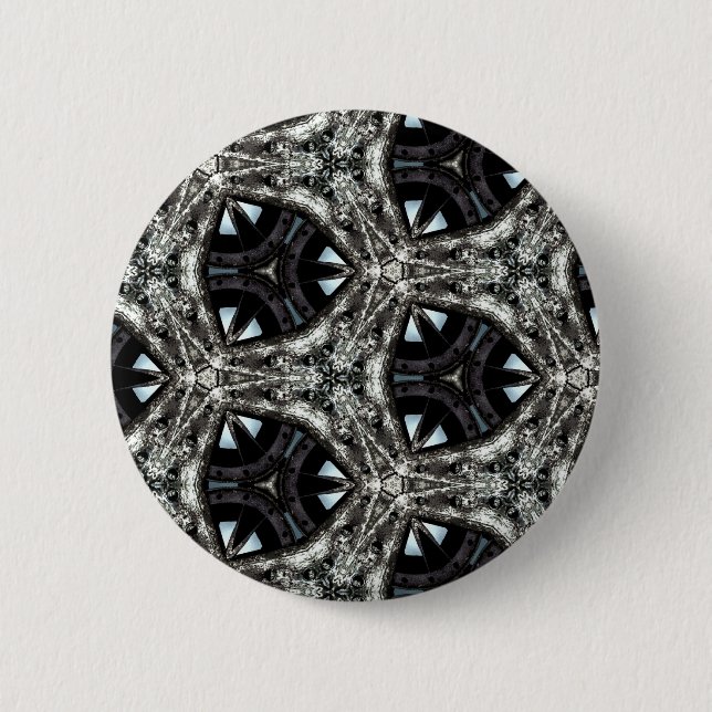 Gothic architectural kaleidoscope 6 cm round badge (Front)