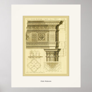 Gothic Architecture ~ Vintage Fine Art Print