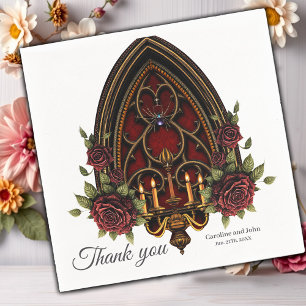 Gothic Archway with Skulls.  Napkin