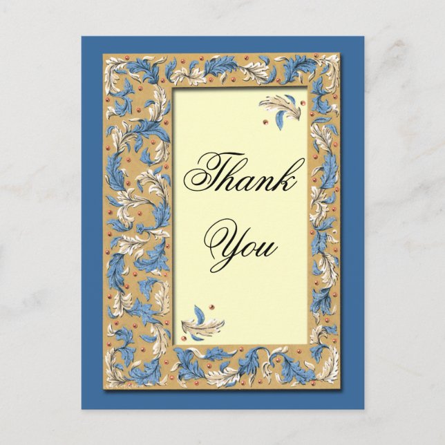 Gothic Art Customisable Thank You Postcard (Front)