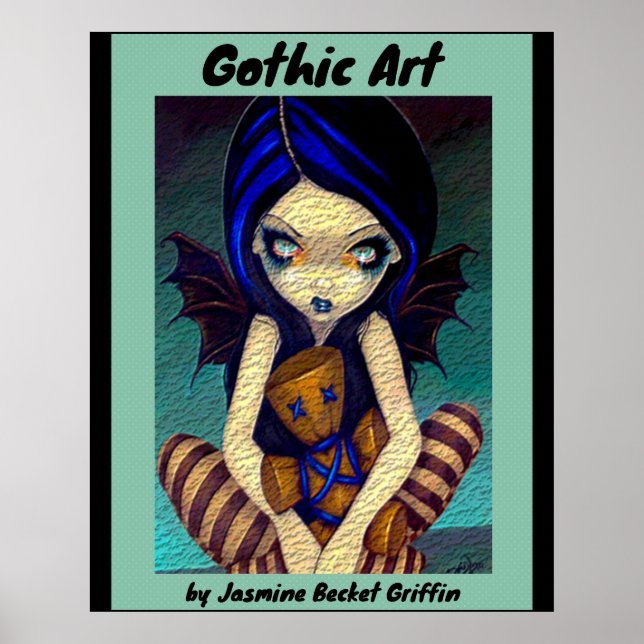Gothic Art Fairy by Jasmine Becket Griffin Poster (Front)