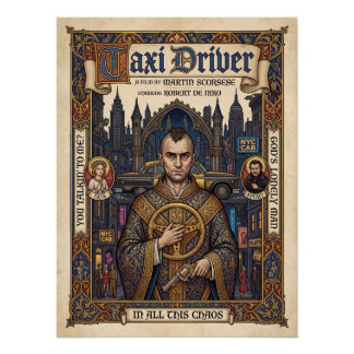 Gothic Art Taxi Driver Movie Poster