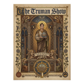Gothic Art The Truman Show Movie Poster