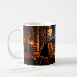 Gothic Autumn Cats Mug – Cosy Halloween Art
